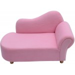 Sofa Canapea Fotoliu Roz fetite  - Luxury Pinky Princess Lounge Sofa cu cardu din lemn 